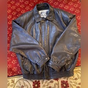 Leather Bomber Jacket